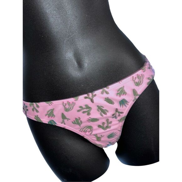Cute women Cabana Del Sol Neon Pink Cactus Bikini Swimsuit Set size small  Swims - Picture 4 of 6